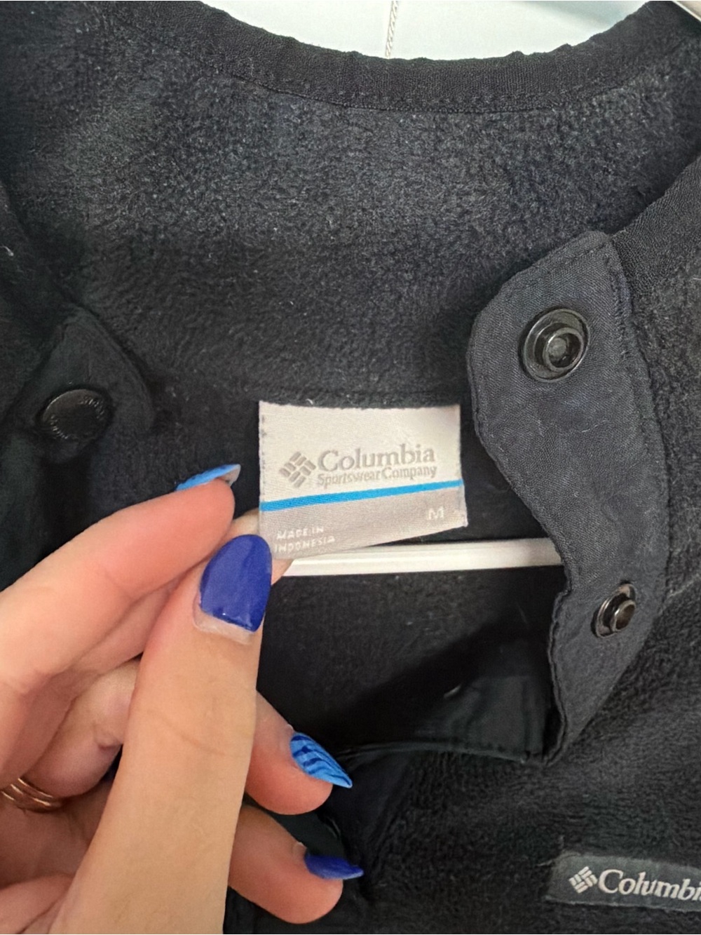 Columbia Women's Charcoal Gray Snap-Back Fleece Pullover - Picture 2 of 2